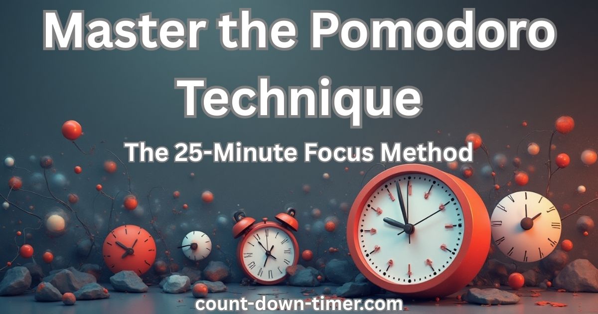 Pomodoro Technique - 25 minute timer method for productivity